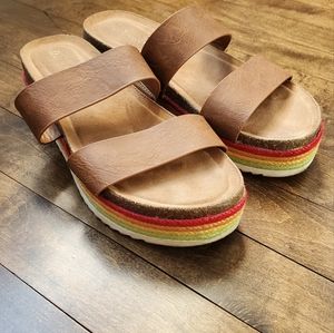 Altar'd state platform rainbow sandals